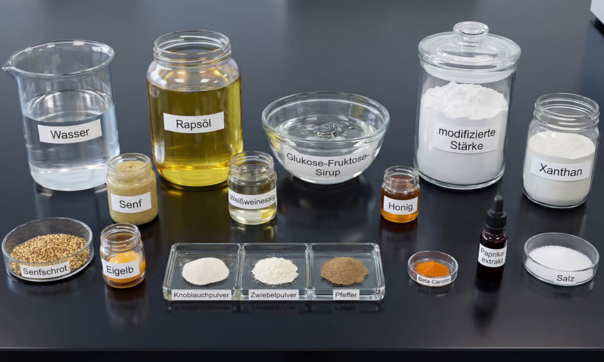 Vergleich Zutaten: industrielle Zutaten wie Zusätze und Zucker