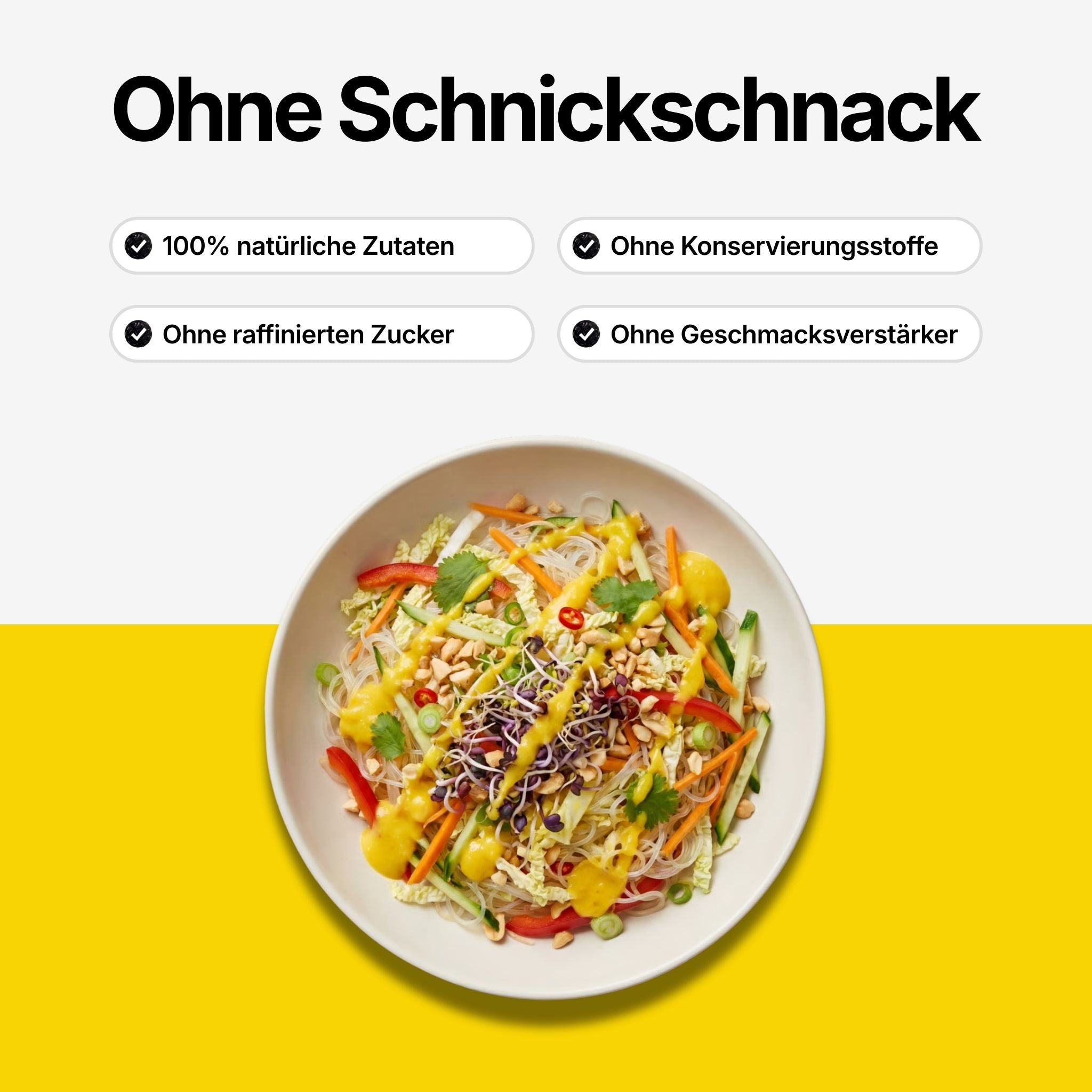 Keypoints zu Mango-Chili Dressing: 100% natürliche Zutaten, ohne raffinierten Zucker, ohne Konservierungsstoffe, ohne Geschmacksverstärker